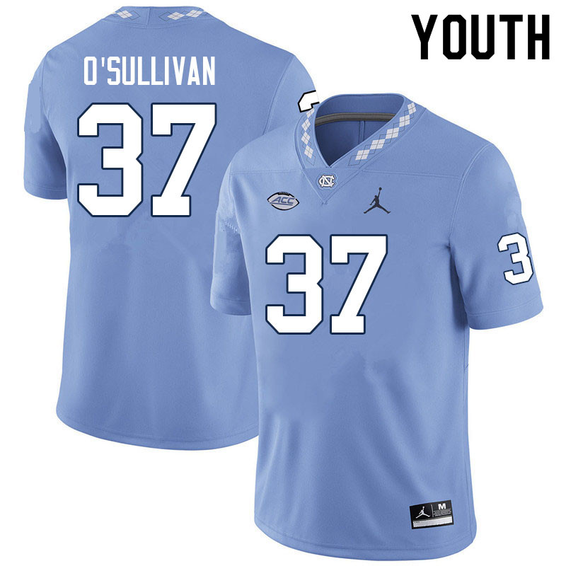 Youth #37 Thomas O'Sullivan North Carolina Tar Heels College Football Jerseys Sale-Carolina Blue